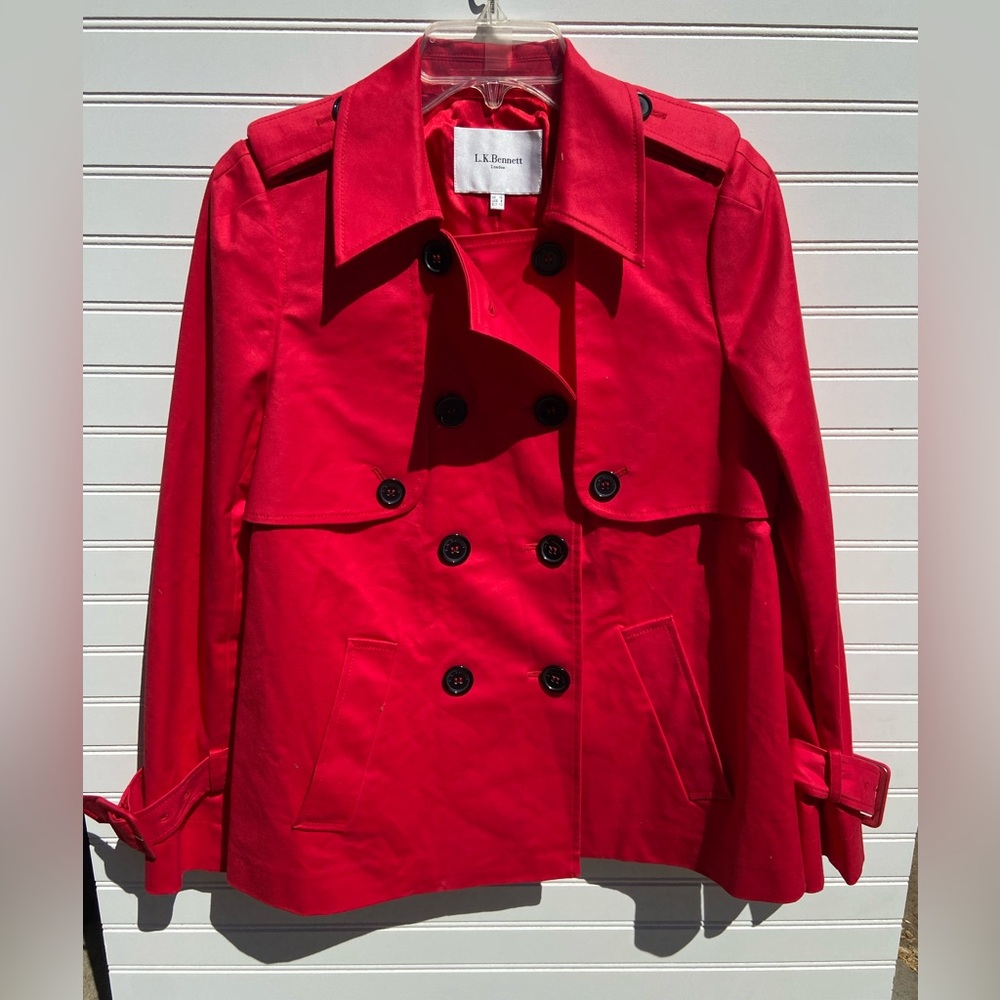 LK Bennet Red Trench Coat